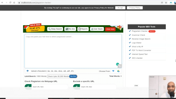 Small SEO Tools Free Plagiarism Checker